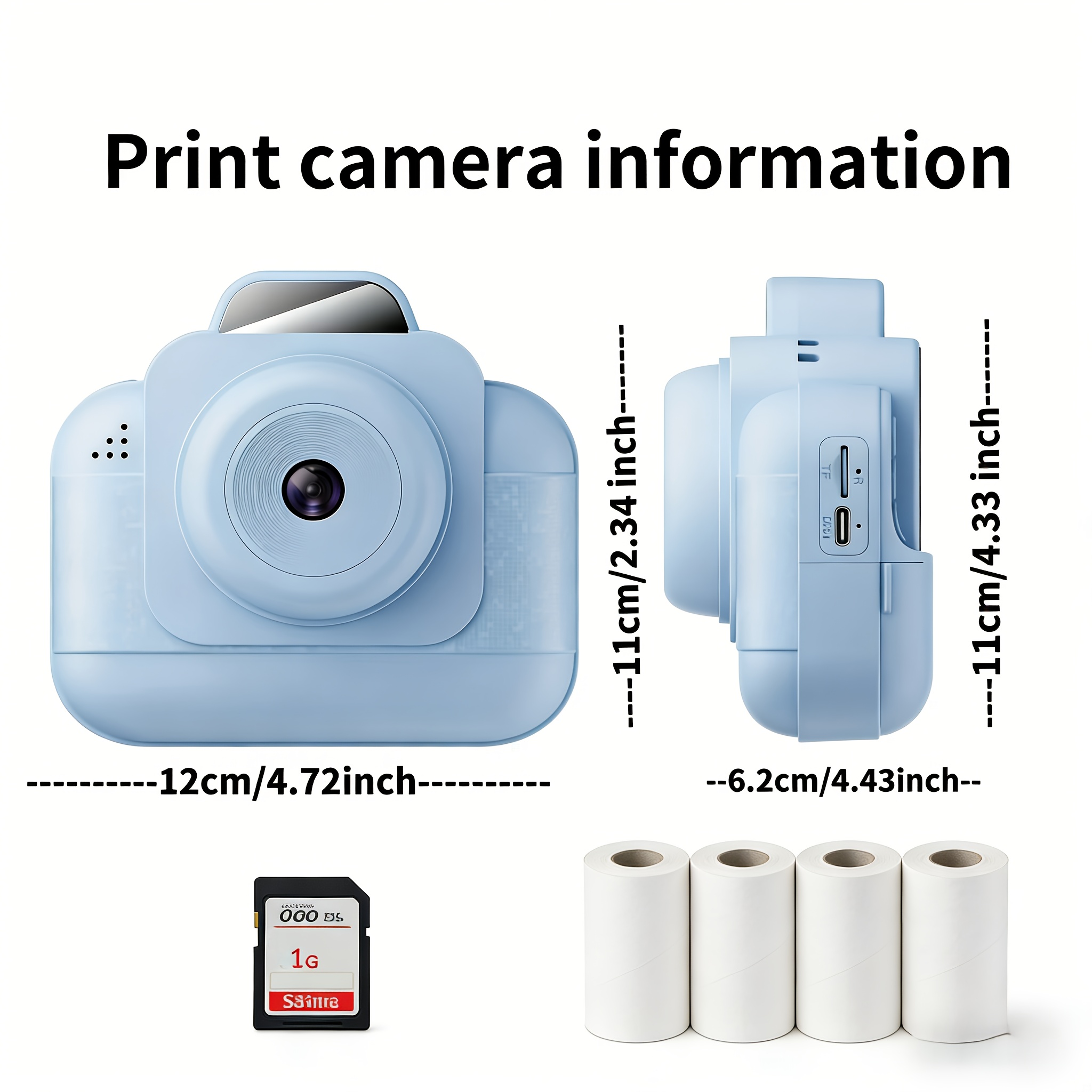 Portable photo printer (blue)  - đánh giá và giá Photo Printer